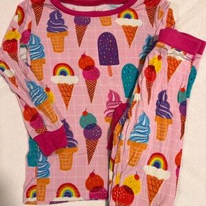 Little sleepies Colorful Ice Cream Print Kids Pajamas